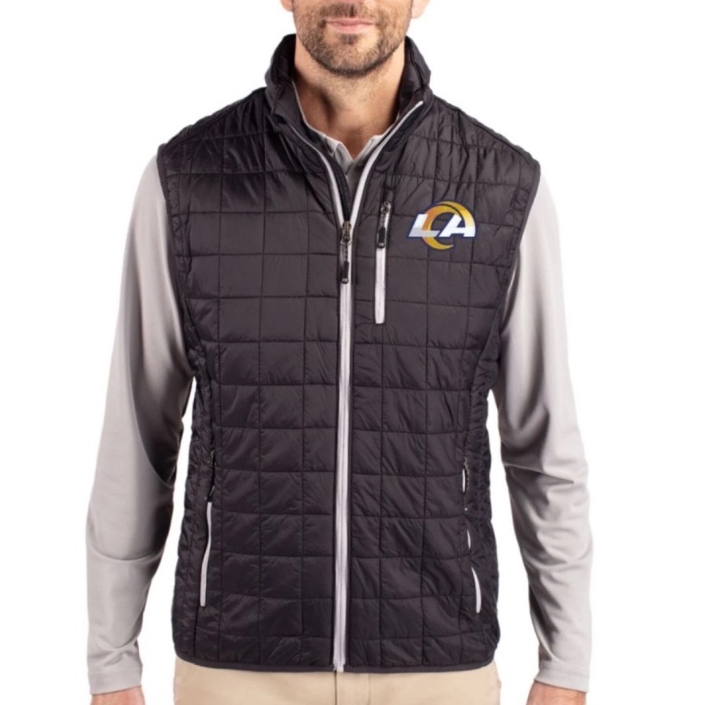 Cutter & Buck Los Angeles Rams Primaloft Puffer Vest Black XXL LCO00008